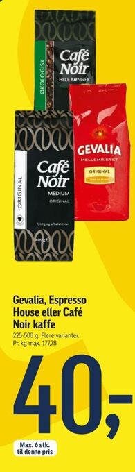 Føtex Cafe noir kaffebønner - hele tilbud