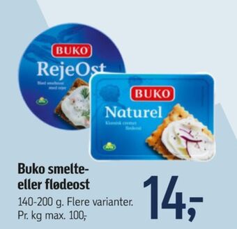 Føtex Buko smelte smøreost rejeost tilbud