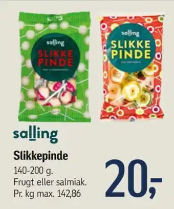 Salling slikkepinde salmiak