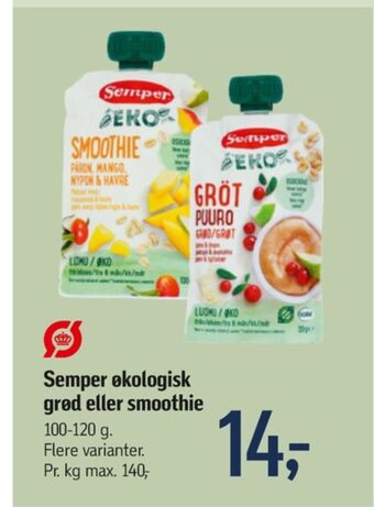 Føtex Semper smoothie tilbud