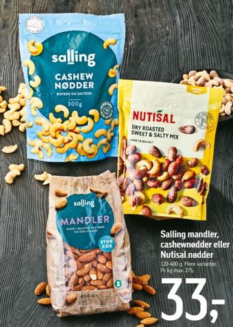 Føtex Salling cashewnødder tilbud
