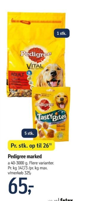 Føtex Pedigree hundefoder tilbud