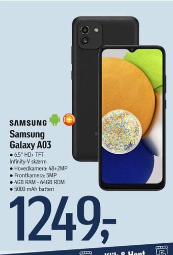 Føtex Samsung galaxy a03 mobiltelefon tilbud