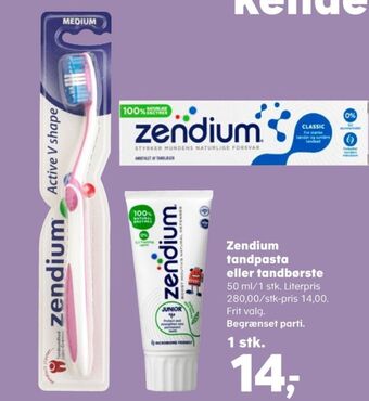 Kvickly Zendium tandpasta tilbud