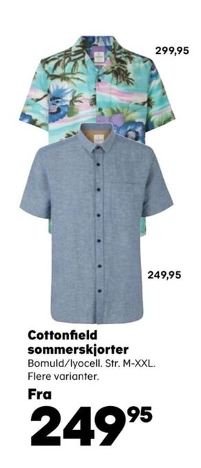 Kvickly Cottonfield skjorte tilbud