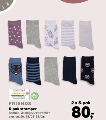 Kvickly Friends strømper tilbud