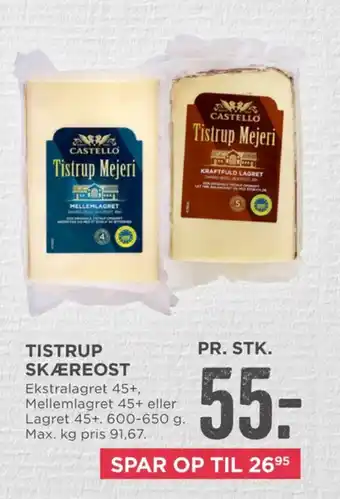 MENY Tistrup mejeri skæreost kraftfuld lagret tilbud