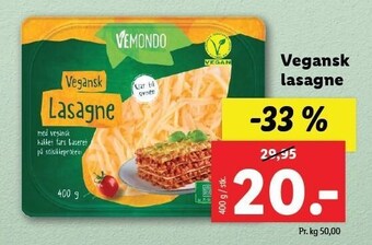 Lidl Vegansk lasagne tilbud
