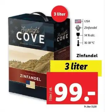 Lidl Zinfandel 3 L tilbud