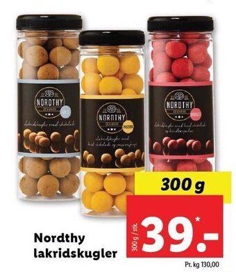 Lidl Nordthy lakridskugler tilbud