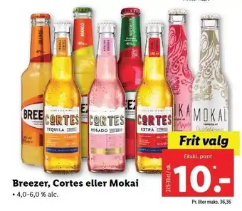 Lidl Breezer, Cortes el. Mokai - Frit valg tilbud
