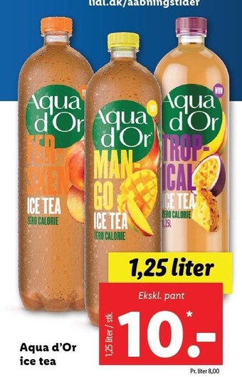 Lidl Aqua d´Or ice tea tilbud