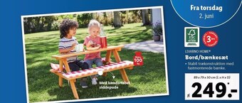 Lidl Bord/bænkesæt tilbud