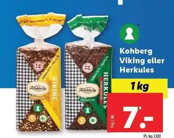 Lidl Kohberg Viking el. Herkules 1 kg tilbud