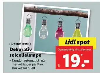 Lidl Dekorativ solcellelampe tilbud