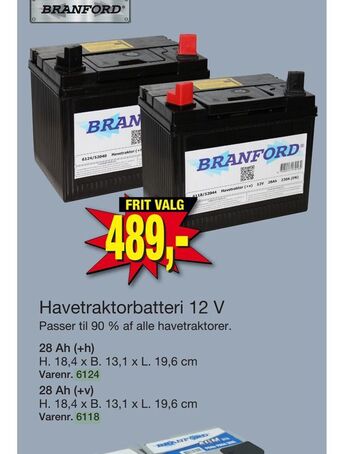 Havetraktorbatteri 12 V