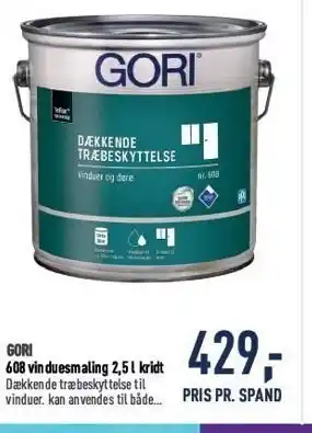 Johannes Fog 608 vinduesmaling 2,5 ltr. kridt tilbud