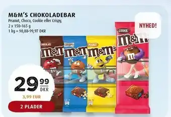 Scandinavian Park M&M´s chokoladebar - 2 plader tilbud
