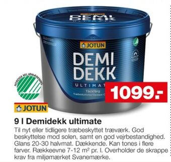 Bauhaus Jotun demidekk maling tilbud