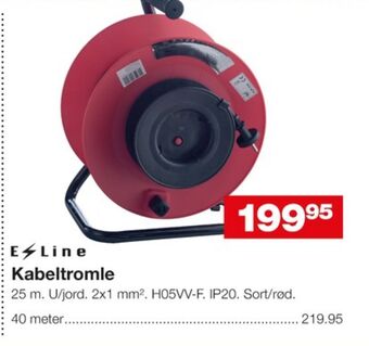 Bauhaus E-line kabeltromle tilbud