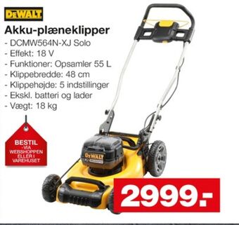 Bauhaus Dewalt plæneklipper tilbud