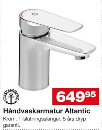 Bauhaus Gustavsberg håndvaskarmatur tilbud