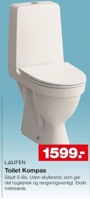 Bauhaus Laufen toilet tilbud