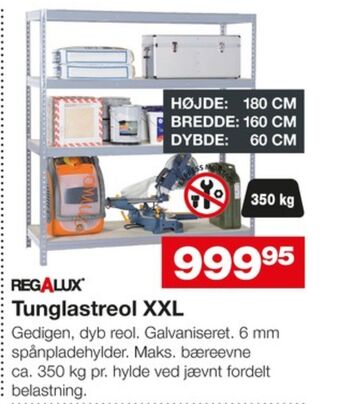 Bauhaus Regalux reol tilbud