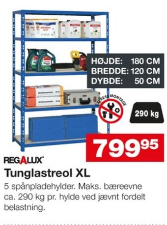 Bauhaus Regalux reol tilbud