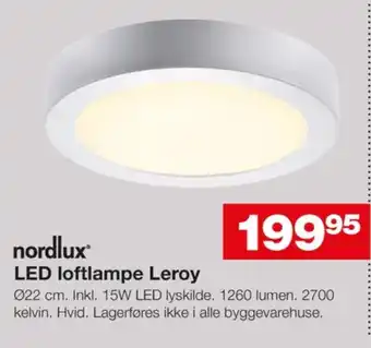 Bauhaus Nordlux loftlampe tilbud