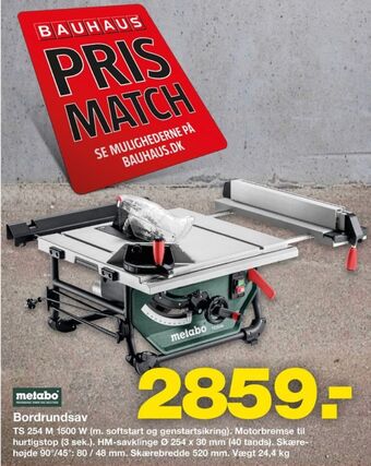 Bauhaus Metabo bordrundsav tilbud