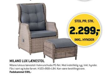 XL-BYG Milano lux lænestol tilbud