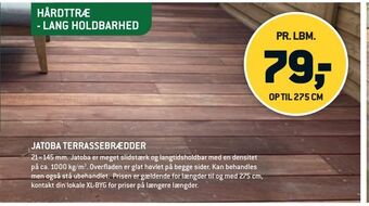 XL-BYG Jatoba terrassebrædder tilbud