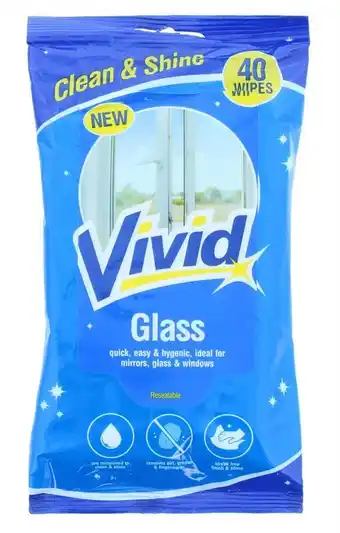 Vivid Glass Wipes 40