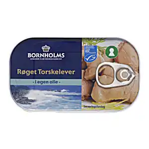 BORNHOLMS Røget Torskelever i olie 120 g
