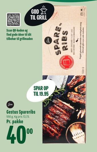 Min Købmand Gestus spareribs tilbud