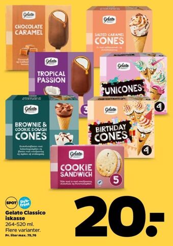 Netto Gelato classico ispinde tilbud
