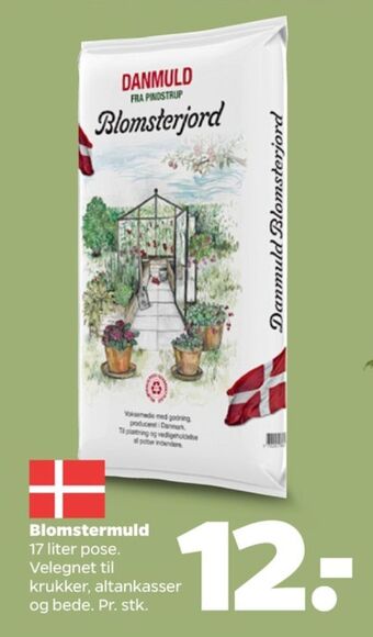 Netto Danmuld blomsterjord tilbud