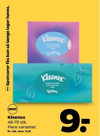 Netto Kleenex lommetørklæder tilbud