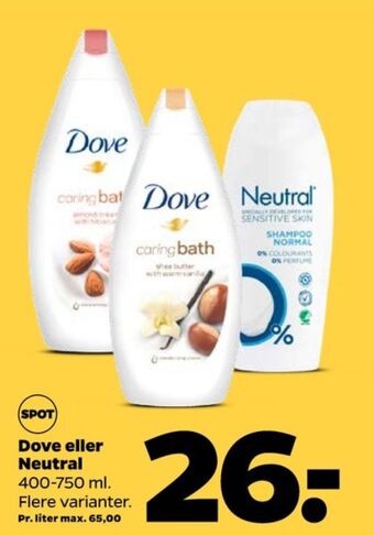Netto Dove bodyshampoo tilbud