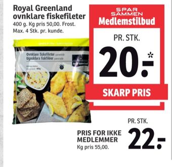 SPAR Royal greenland fiskefileter tilbud