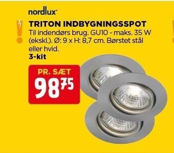jem & fix Triton indbygningsspot 3-kit tilbud