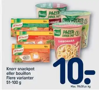 REMA 1000 Knorr snackpot el. bouillon tilbud