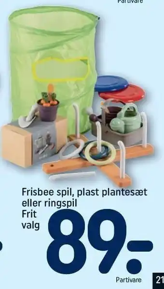 REMA 1000 Frisbee spil, plast plantesæt el. ringspil tilbud