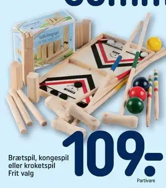 Brætspil, kongespil el. kroketspil