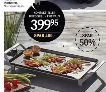 Kop & Kande Kontakt eller bordgrill tilbud