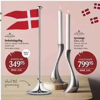 Kop & Kande Fødselsdagsflag el. lysestage tilbud