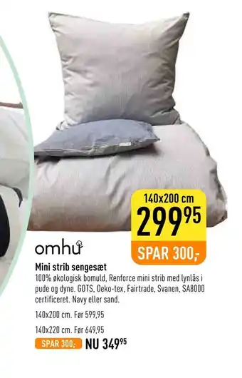 Imerco Mini strib sengesæt tilbud