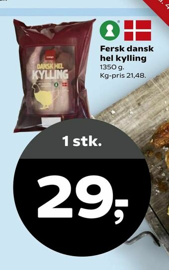 Dagli'Brugsen Fersk dansk hel kylling tilbud