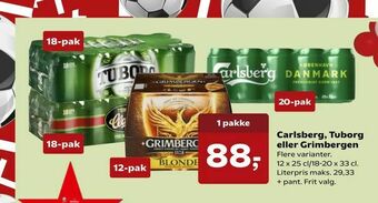 Dagli'Brugsen Carlsberg, Tuborg eller Grimbergen tilbud